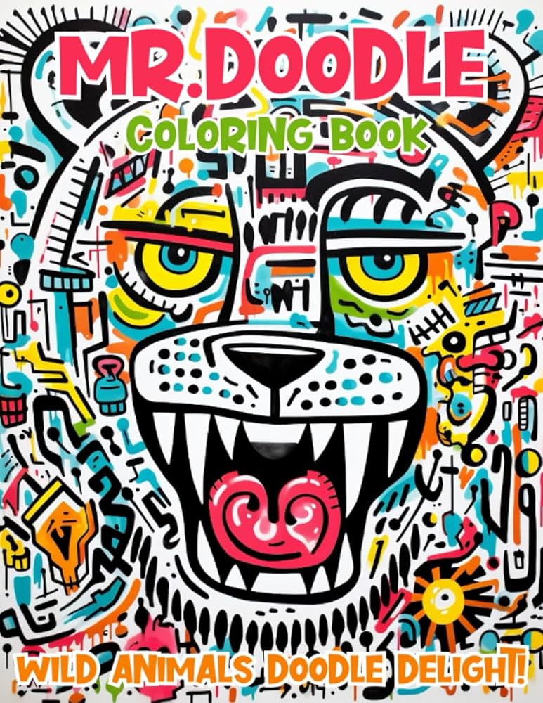 新品 MR DOODLE ミスタードゥードゥル 「COLOURING BOOK」 Amazon.com: Mr. Doodle Coloring Book: Discover the world of